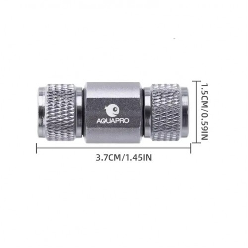 Aquapro Aliminyum Metal Akvaryum Karbondioksit Co2 Çekvalf Check Valve (46mm)